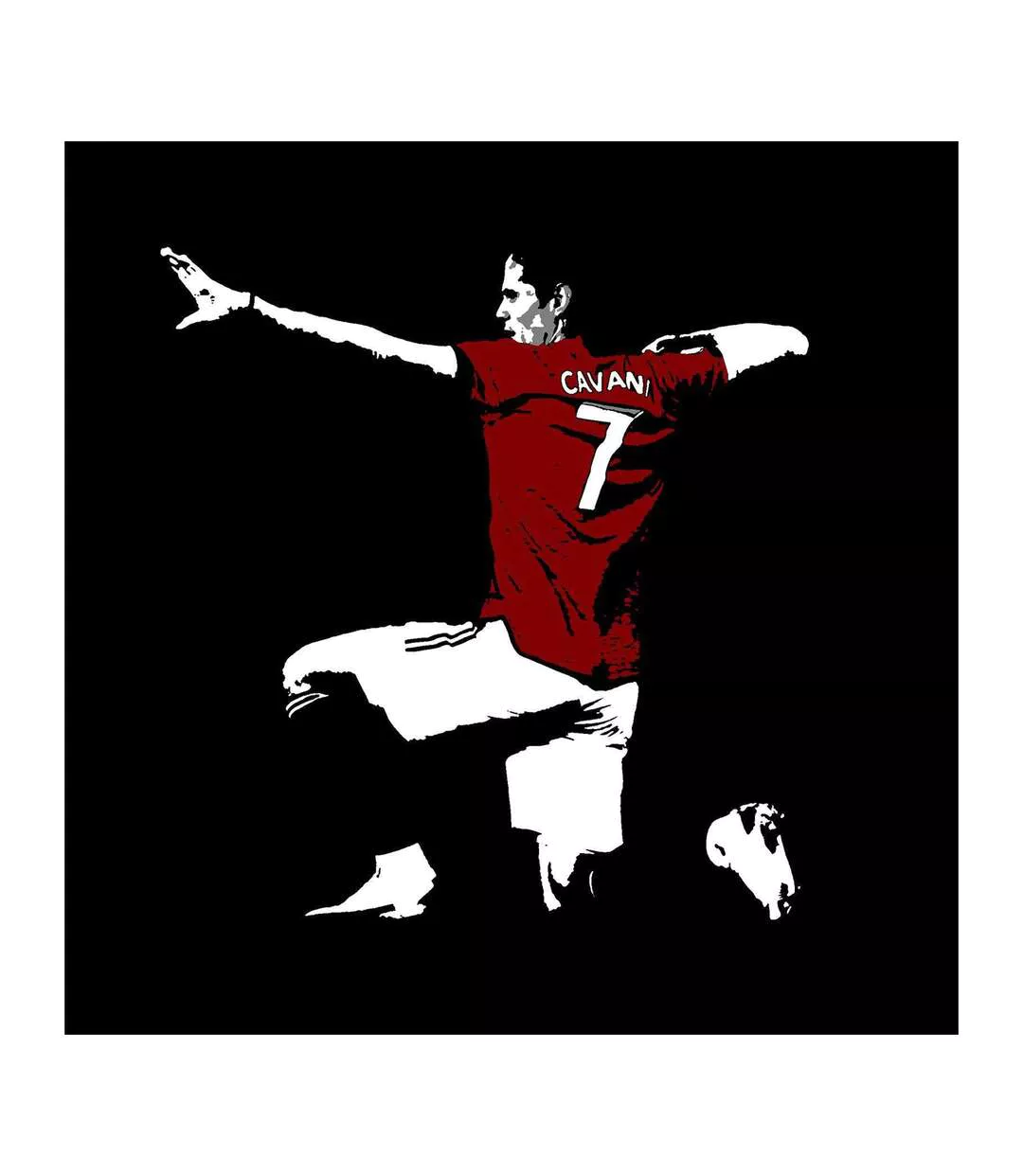 T-shirt Edinson Cavani Homme Noir Fan Originals-3