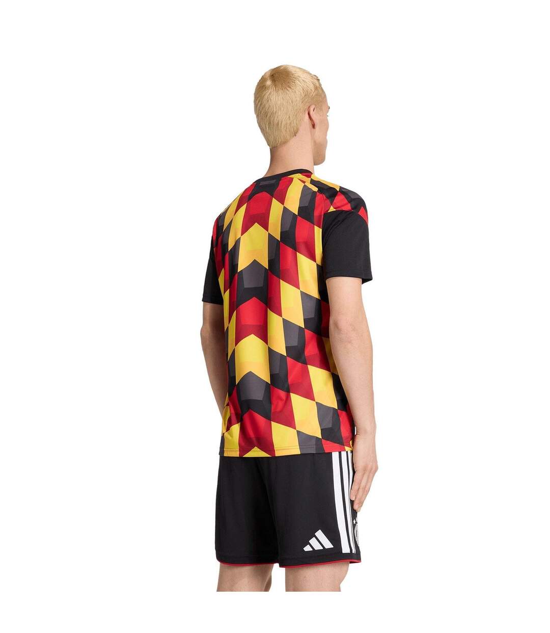 Maillot De Foot Motif/style L´équipe D´allemagne De Football Pre Match Homme Noir Jaune Adidas-4
