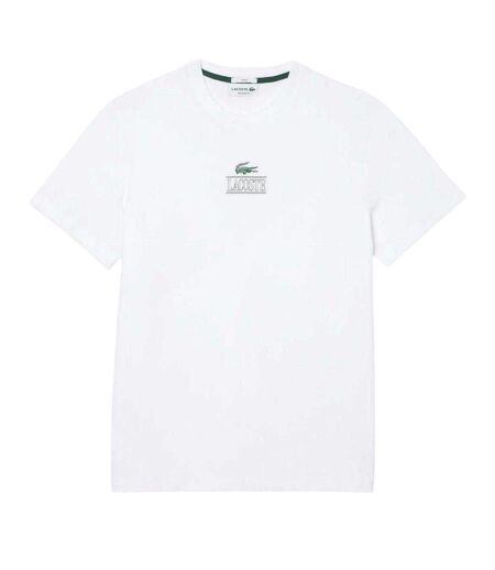 T-shirt Motif/style Logo Brodé Homme Blanc Lacoste