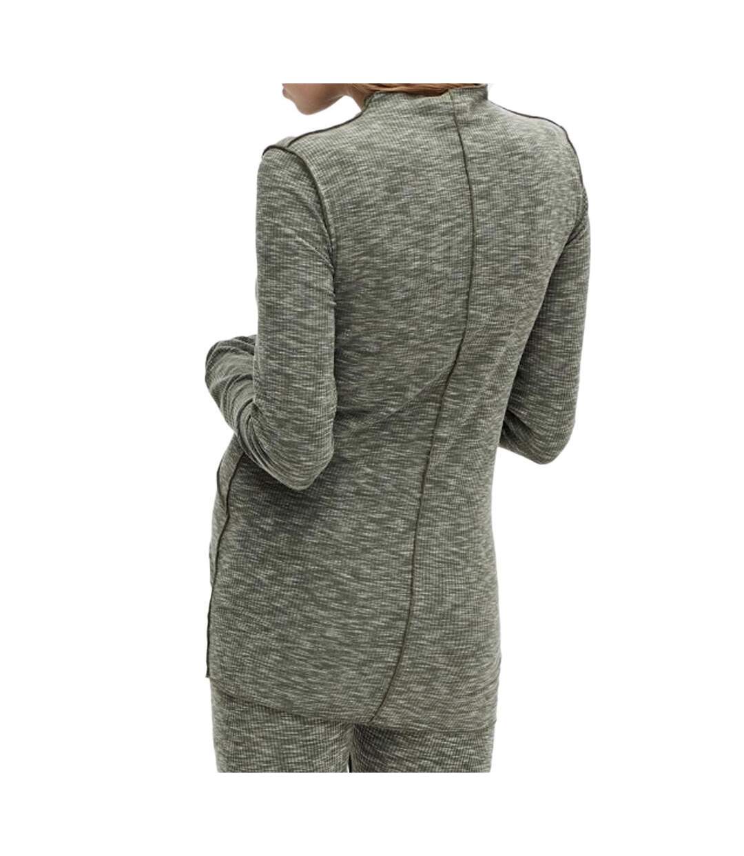 T-Shirt manches longues gris femme mamalicious ivy-2