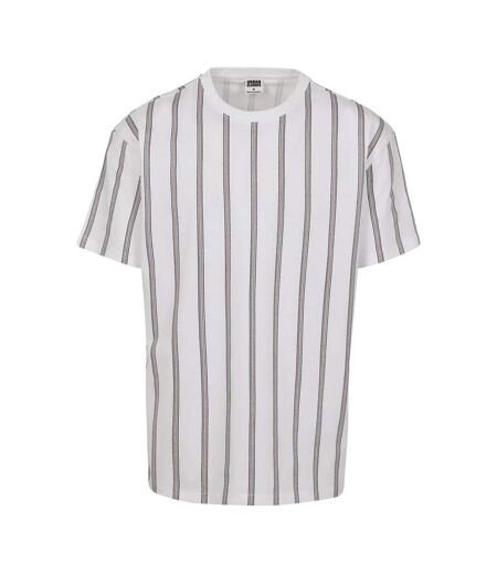 T-shirt Motif/style À Rayures Homme Blanc Bleu Marine Urban Classics