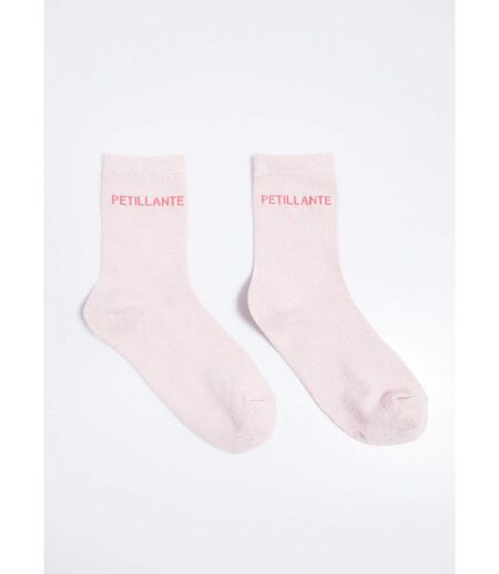 Chaussettes fil métallisé message PÉTILLANTE