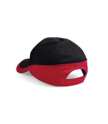 Casquette Teamwear Competition Noir Rouge Classique Beechfield