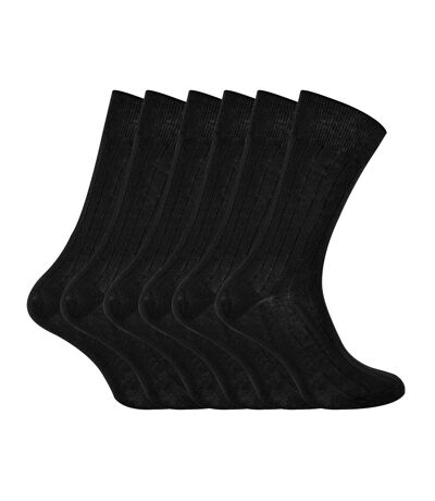 6 Pack Mens 100% Egyptian Cotton Dress Socks