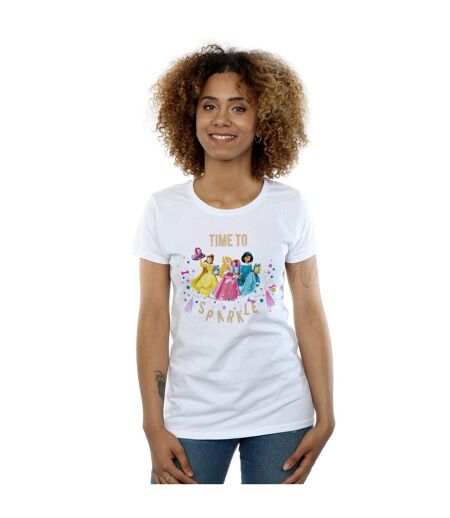 Disney T-shirt en coton Womens/Ladies Princess Time To Sparkle (Blanc) - UTBI47604