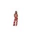 Combinaison Bretelles Fines Motif/style Imprimé Femme Rouge Pastel AX Paris-1