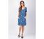 Robe manches courtes en coton CLAUDIA motif fleuri bleu Coton Du Monde-2