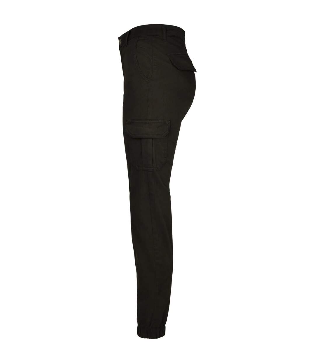 Womens/ladies High Waist Cargo Trousers Black Urban Classics-3