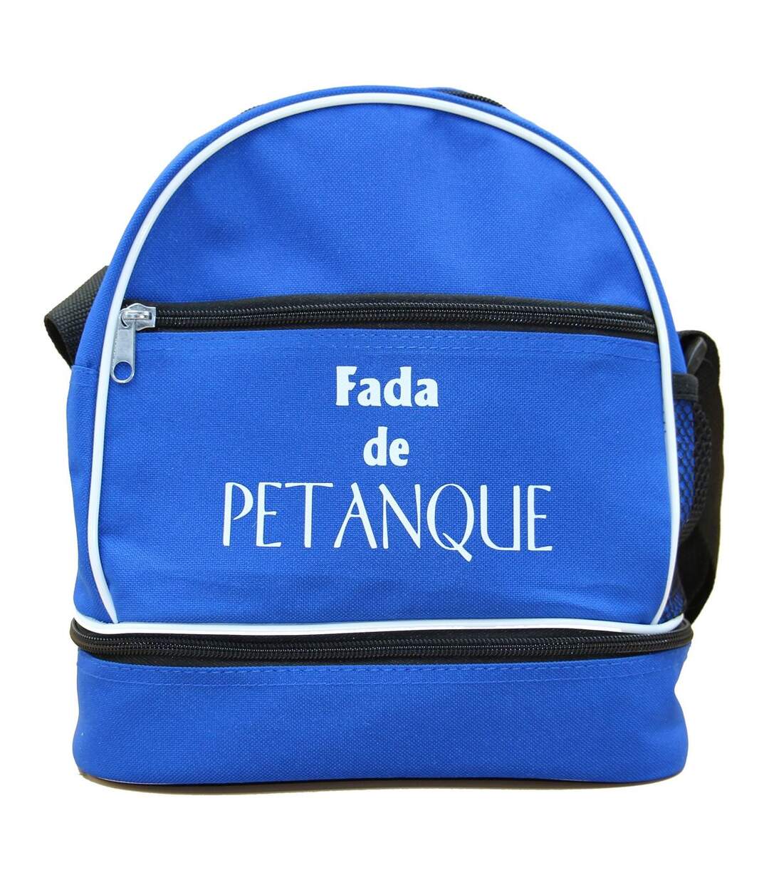 Sac bandoulière pour 3 boules de pétanque - Fada de pétanque - bleu-1