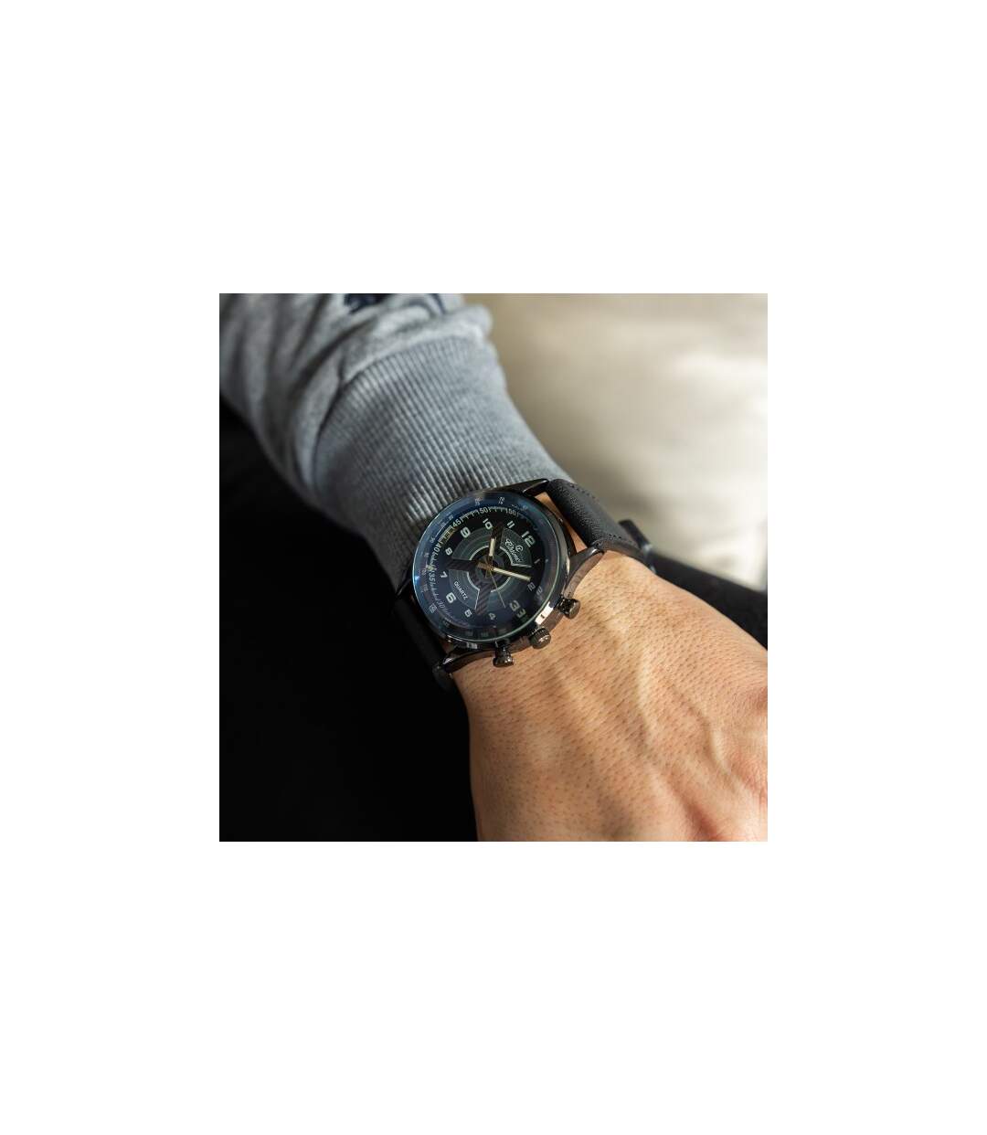 Splendide Montre Homme Noir CHTIME