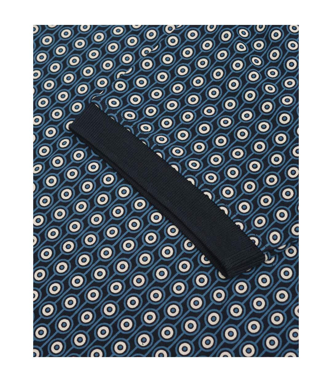 Polo Motif/style Géométrique Roundel Homme Bleu Marine Argenté Lambretta-3