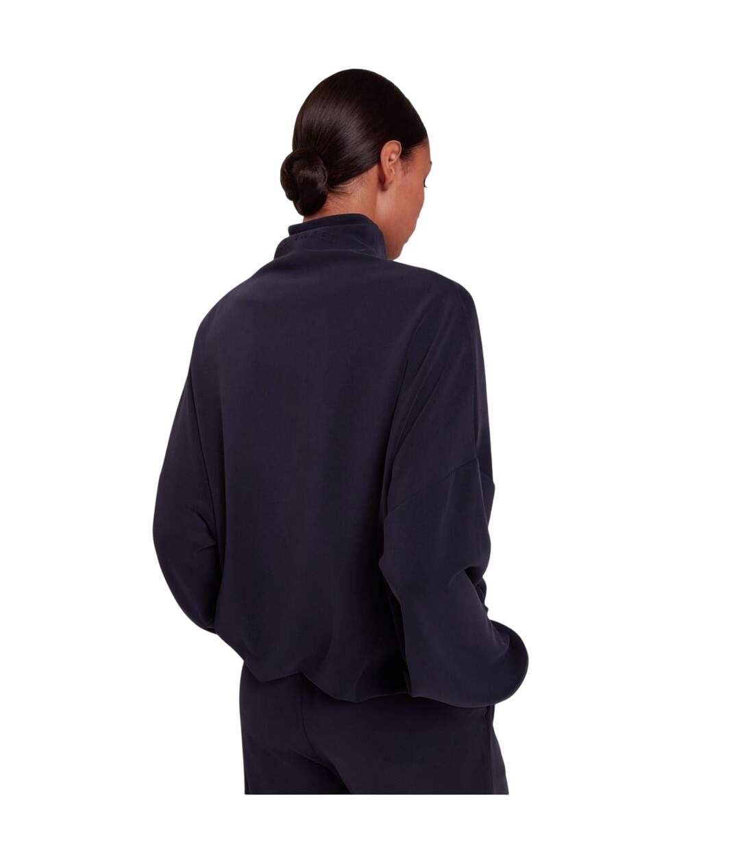 Womens/ladies Funnel Neck Sweatshirt Navy Ted Baker-3