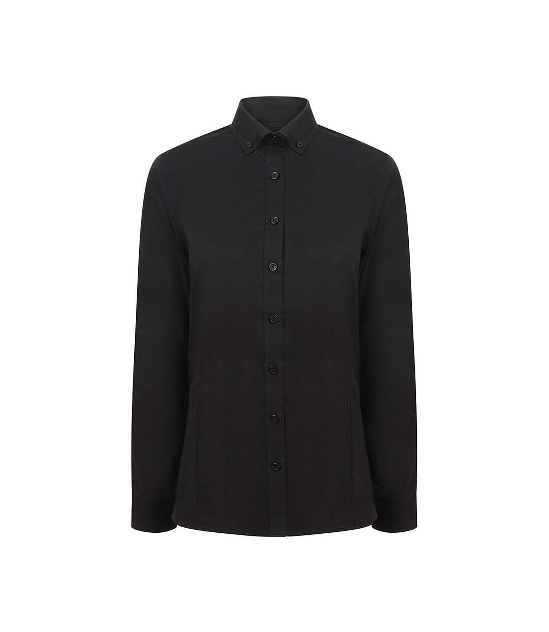 Henbury Womens/Ladies Modern Long Sleeve Oxford Shirt (Black) - UTRW5424