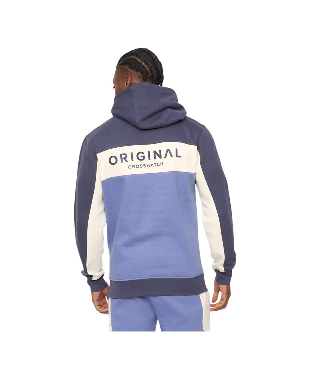 Mens Castlebay Hoodie Blue Crosshatch-3