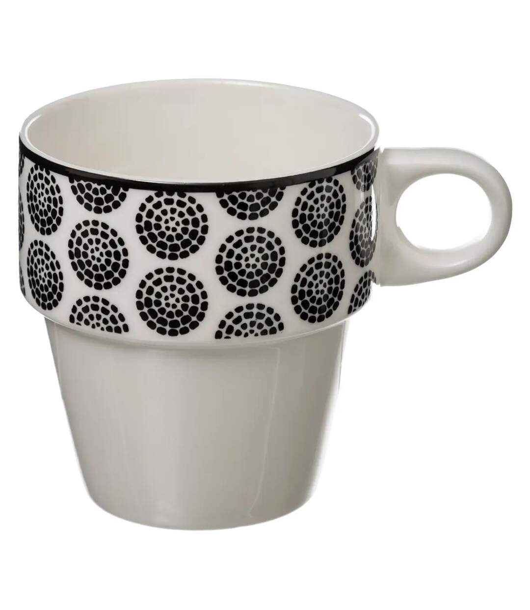 Lot de 4 Mugs sur Rack Bohemia 26cl Blanc-3