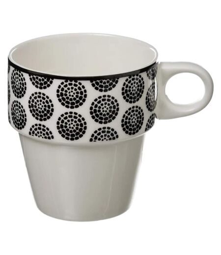 Lot de 4 Mugs sur Rack Bohemia 26cl Blanc