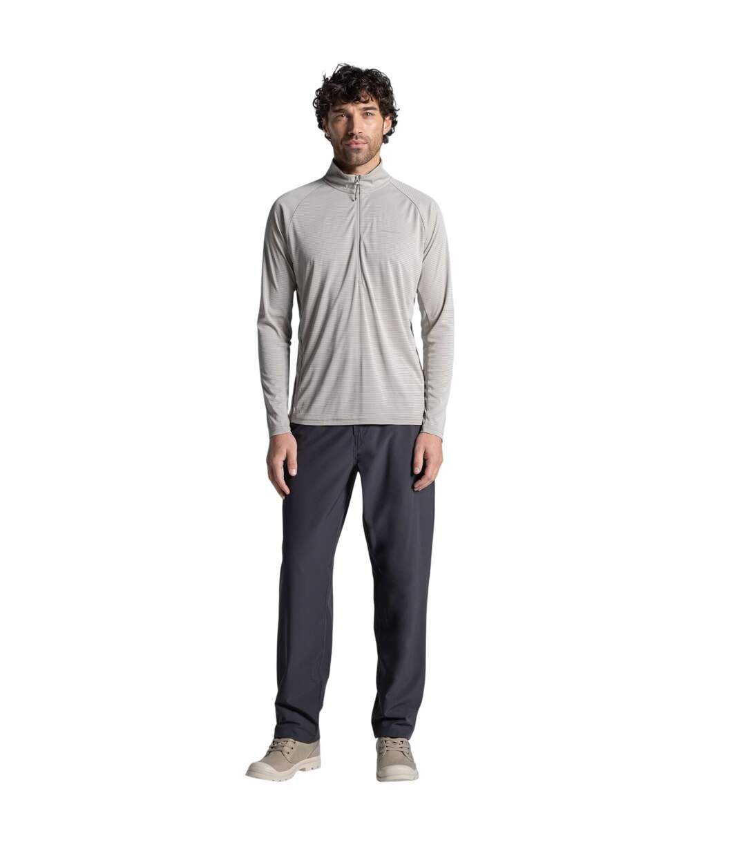 Pantalon Uni À Taille Haute Élastiquée Socco Homme Anthracite Craghoppers-4