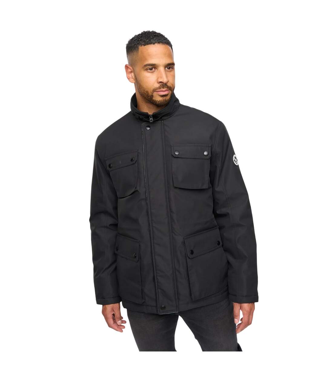 Mens Andarsen Funnel Neck Jacket Black Bewley & Ritch-2