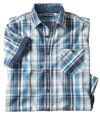 Men's Blue Checked Shirt  Atlas For Men