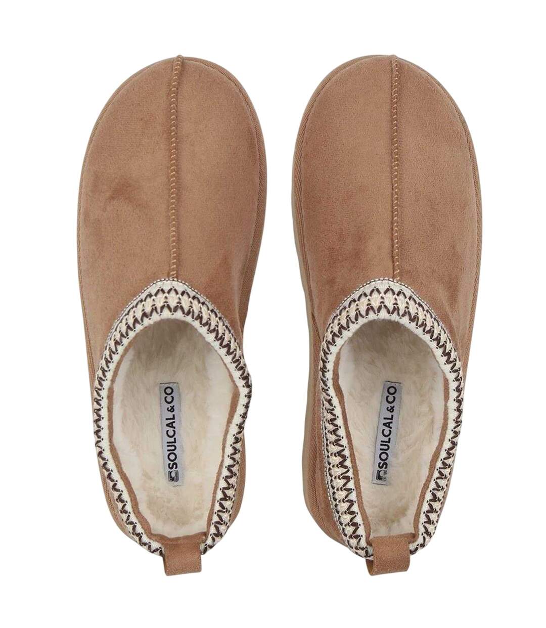 Chaussons Femme Beige SoulCal-4