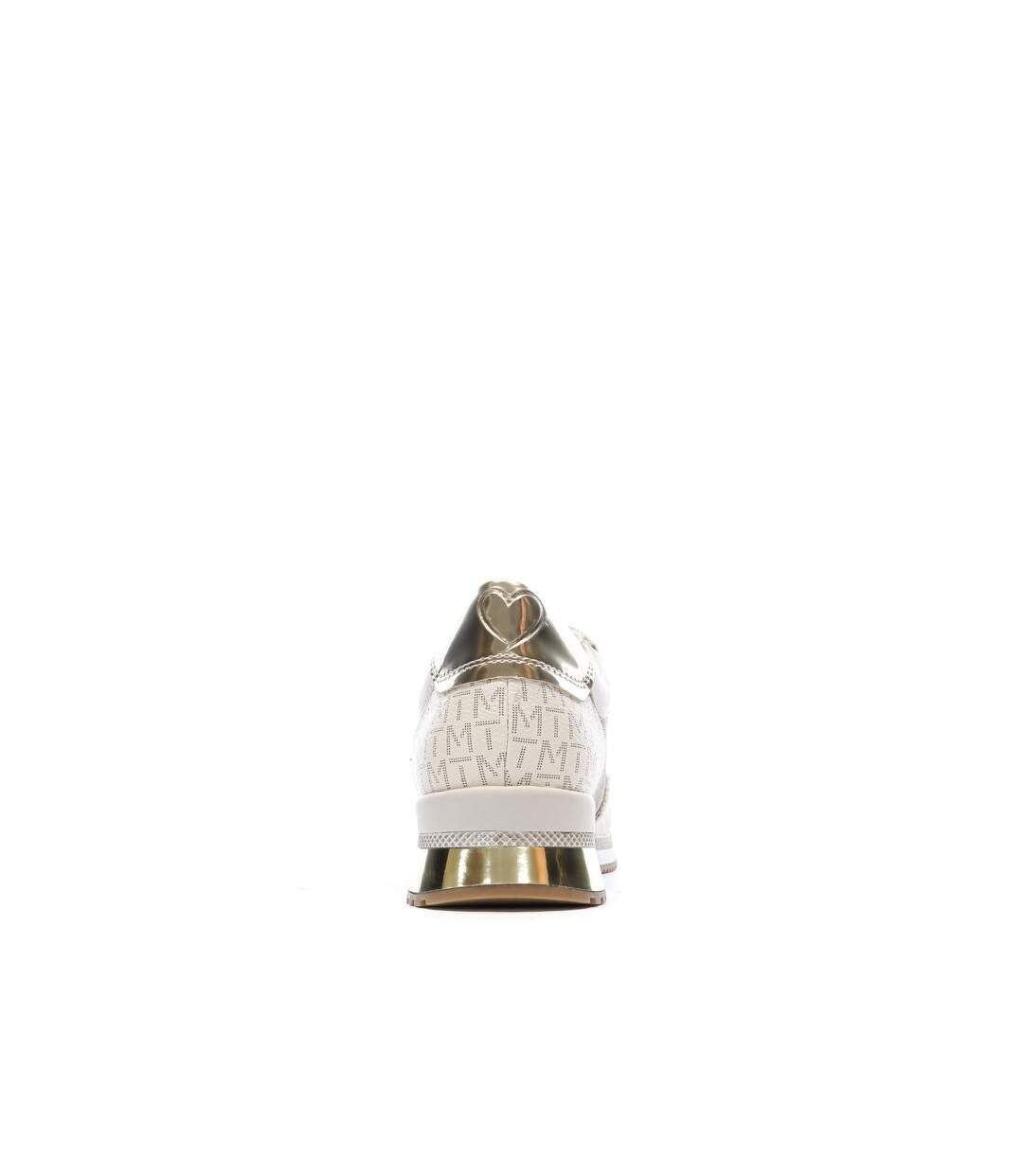 Baskets doré femme marco tozzi cream comb-3
