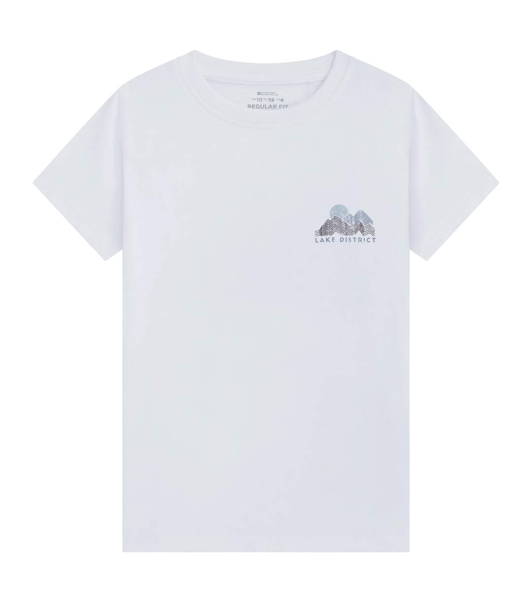 T-shirt Imprimé Graphique En Coton Léger Et Regular À Manches Courtes Femme Blanc Mountain Warehouse-1