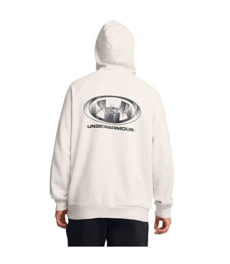 Mens Rival Raglan Drawstring Hoodie White Under Armour