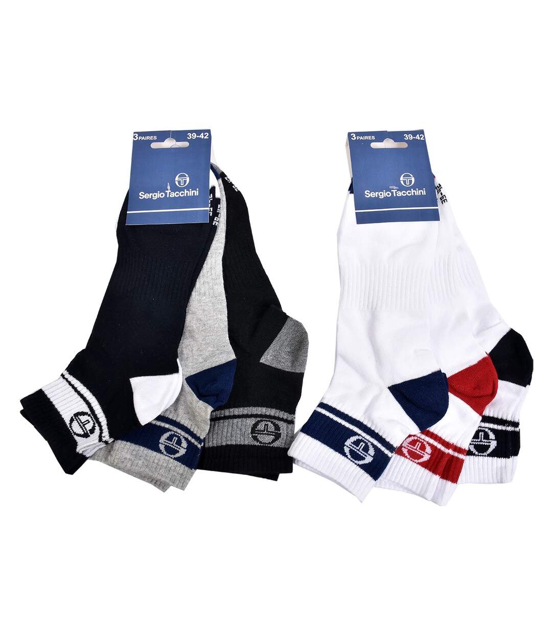 Chaussettes homme Sergio Tacchini Socquettes QUARTER Pack de 6 paires QUARTER TACCHINI Logo-2