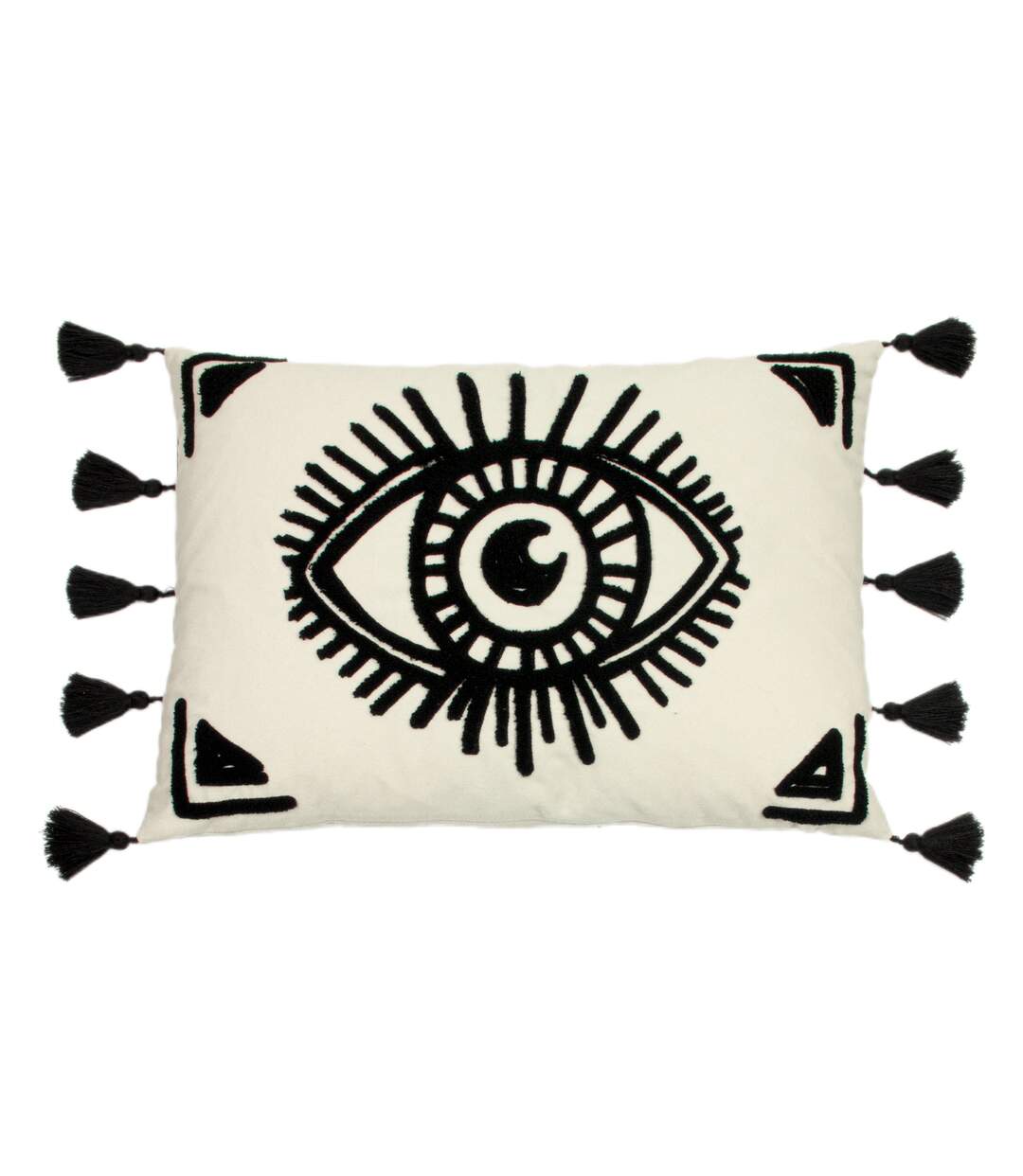 Ashram eye cushion cover one size white/black Furn