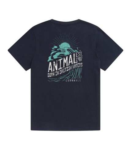 Animal Mens Jacob Natural T-Shirt (Navy) - UTMW3104