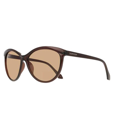 Lunettes De Soleil Motif/style Yeux De Chat Femme Taille Unique Marron Calvin Klein