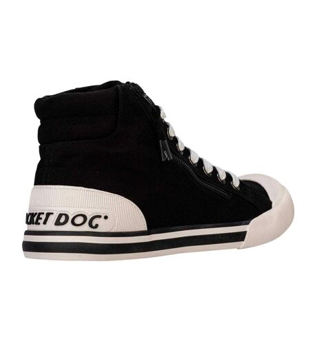 Tennis Montantes En Toile Femme Noir Rocket Dog
