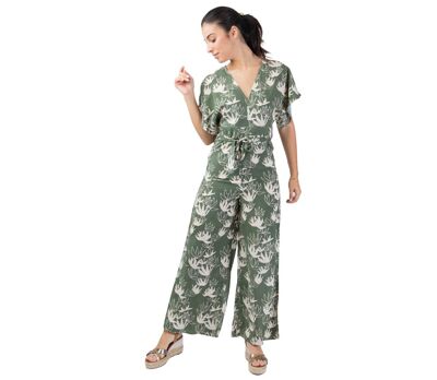 Combi-pantalon fluide HOLLY imprimé fleur de lotus Coton Du Monde