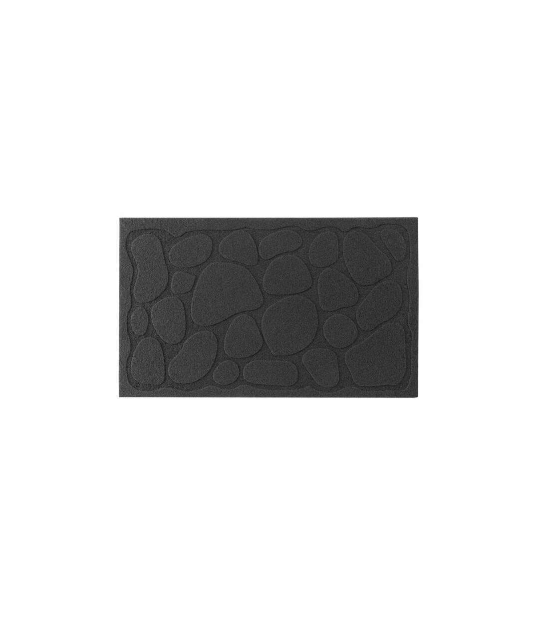 Tapis d'Entrée à Motifs Graphite 45x75cm Noir-1