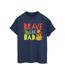 Disney Womens/Ladies The Lion King Brave Like Dad Cotton Boyfriend T-Shirt (Bleu marine) - UTBI29570-1