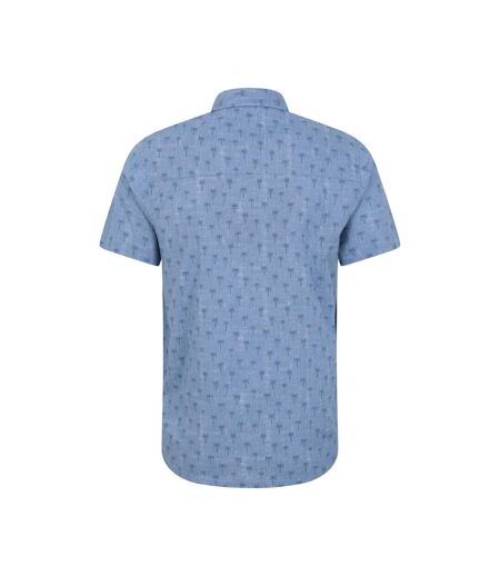 Mens preston illustration palm tree shirt blue Mountain Warehouse