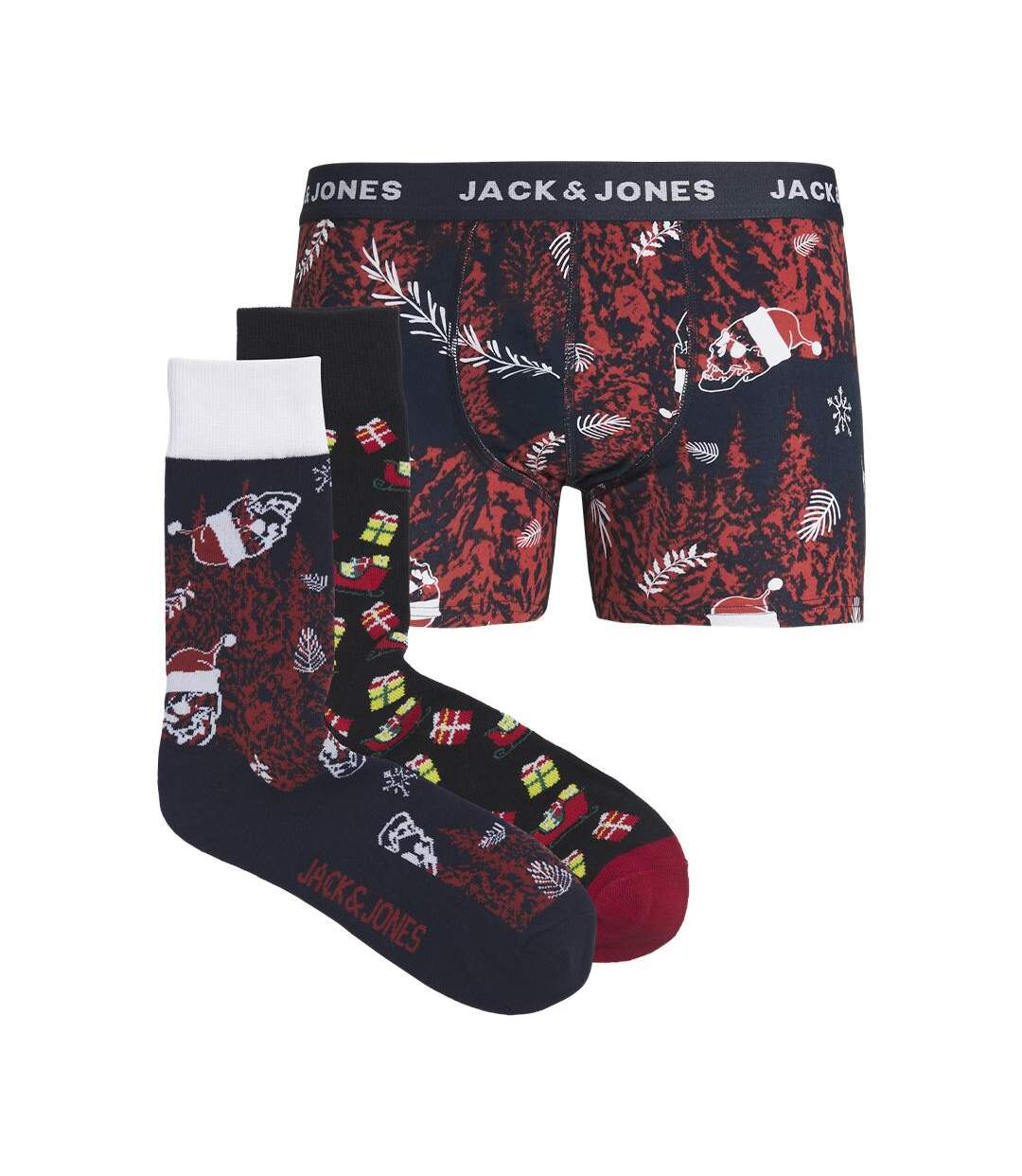 Coffret boxer + x2 paires de chaussettes marine homme jack & jones cho7-1