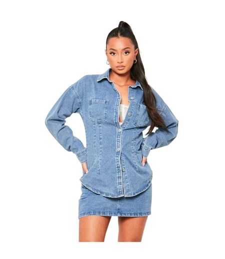 Chemise Femme Bleu Missy Empire