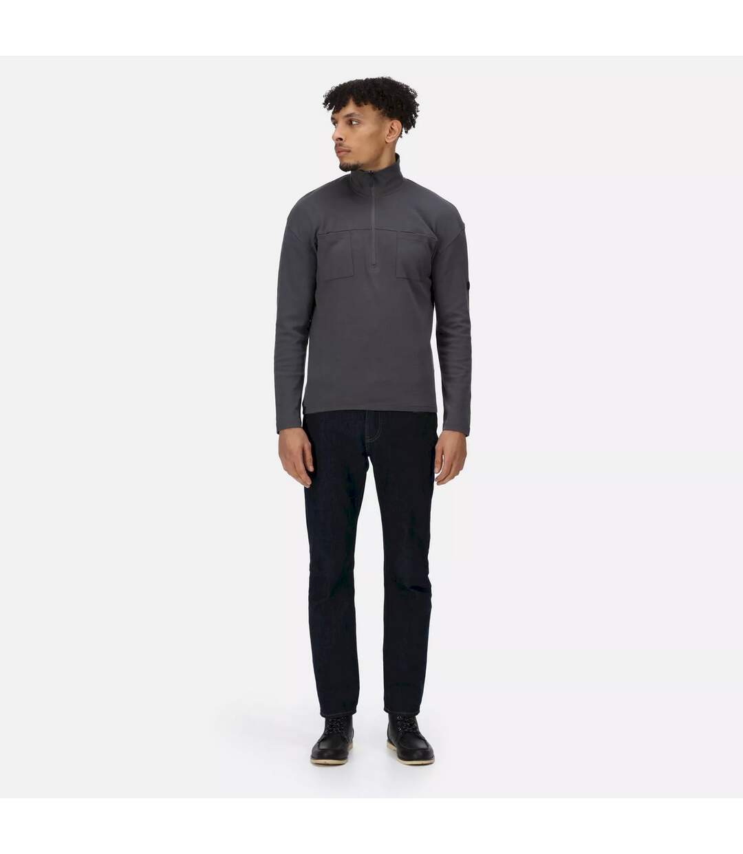 Mens Ferdo Fleece Top Dark Grey Regatta-1