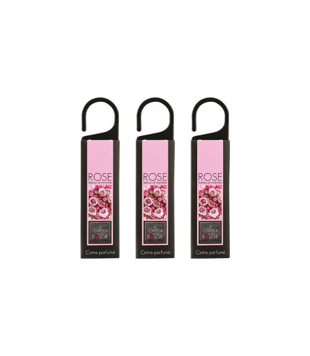 Lot de 3 Cintres Parfumés Suspend 17cm Rose