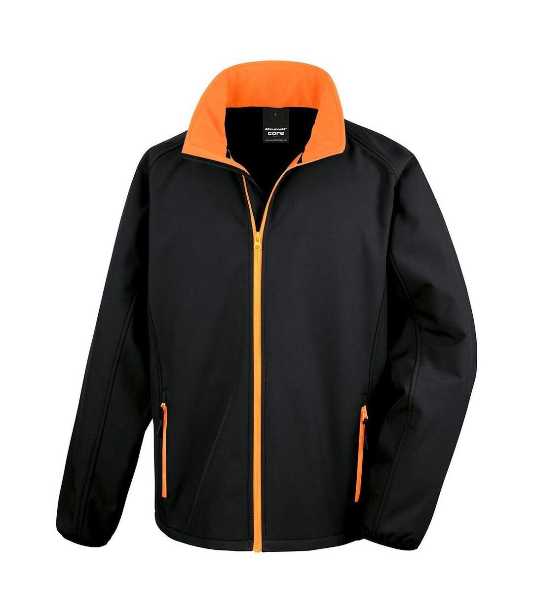 Veste softshell - Homme - R231M - noir et orange