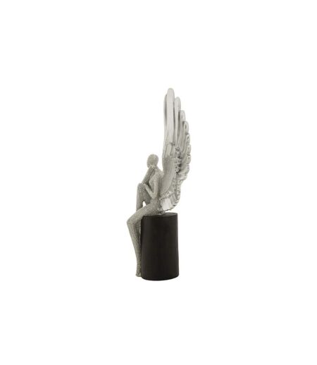 Statuette Déco Ailes Sparky 34cm Argent
