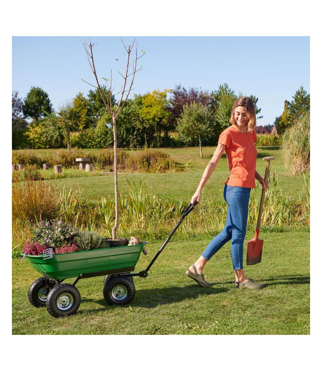 Chariot remorque de jardin 52 Litres