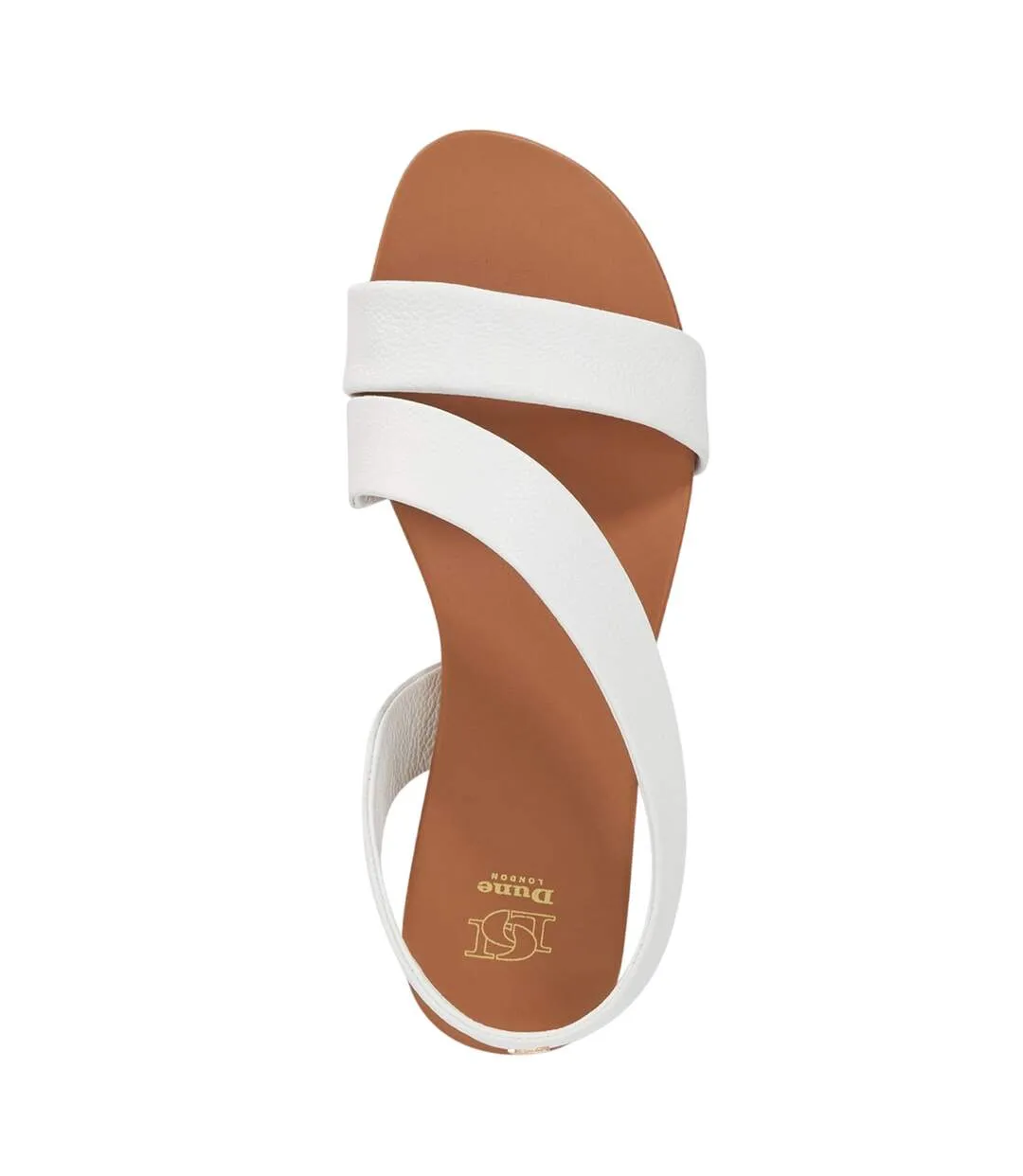 Womens/ladies Lucina Leather Flat Sandals White Dune London-4