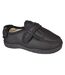 Mens Josh Superwide Multi Touch Fastening Slipper Black Zedzzz-1