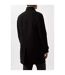 Mens Faux Wool Funnel Neck Coat Black Burton-3