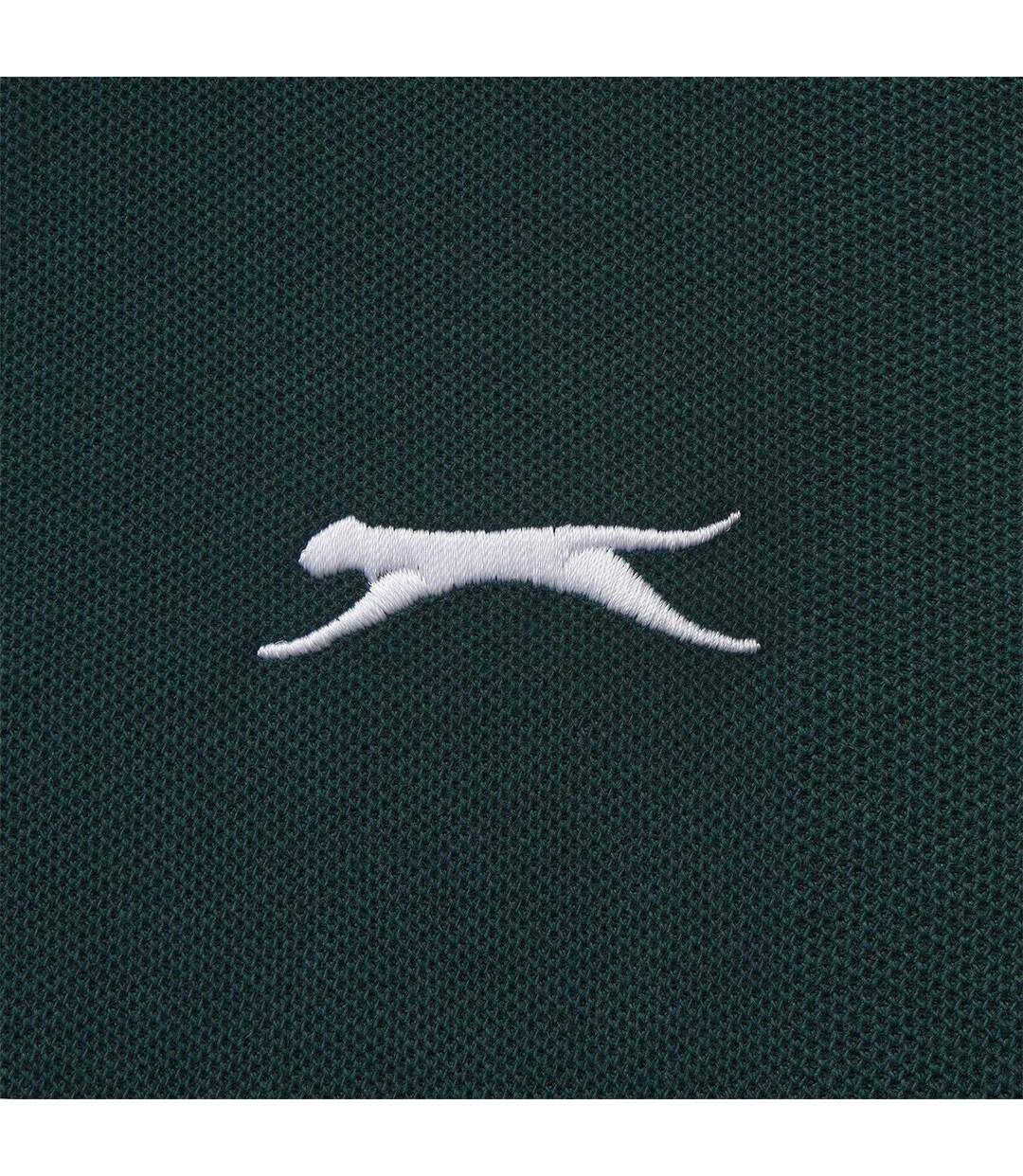 Polo Motif/style Rayure Contrastée Sur Bord Homme Vert Clair Slazenger-4