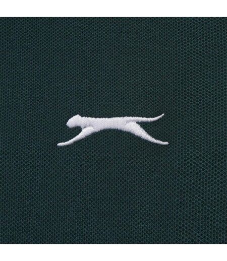 Polo Motif/style Rayure Contrastée Sur Bord Homme Vert Clair Slazenger