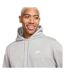 Mens Club Regular Hoodie Heather Grey White Nike-3