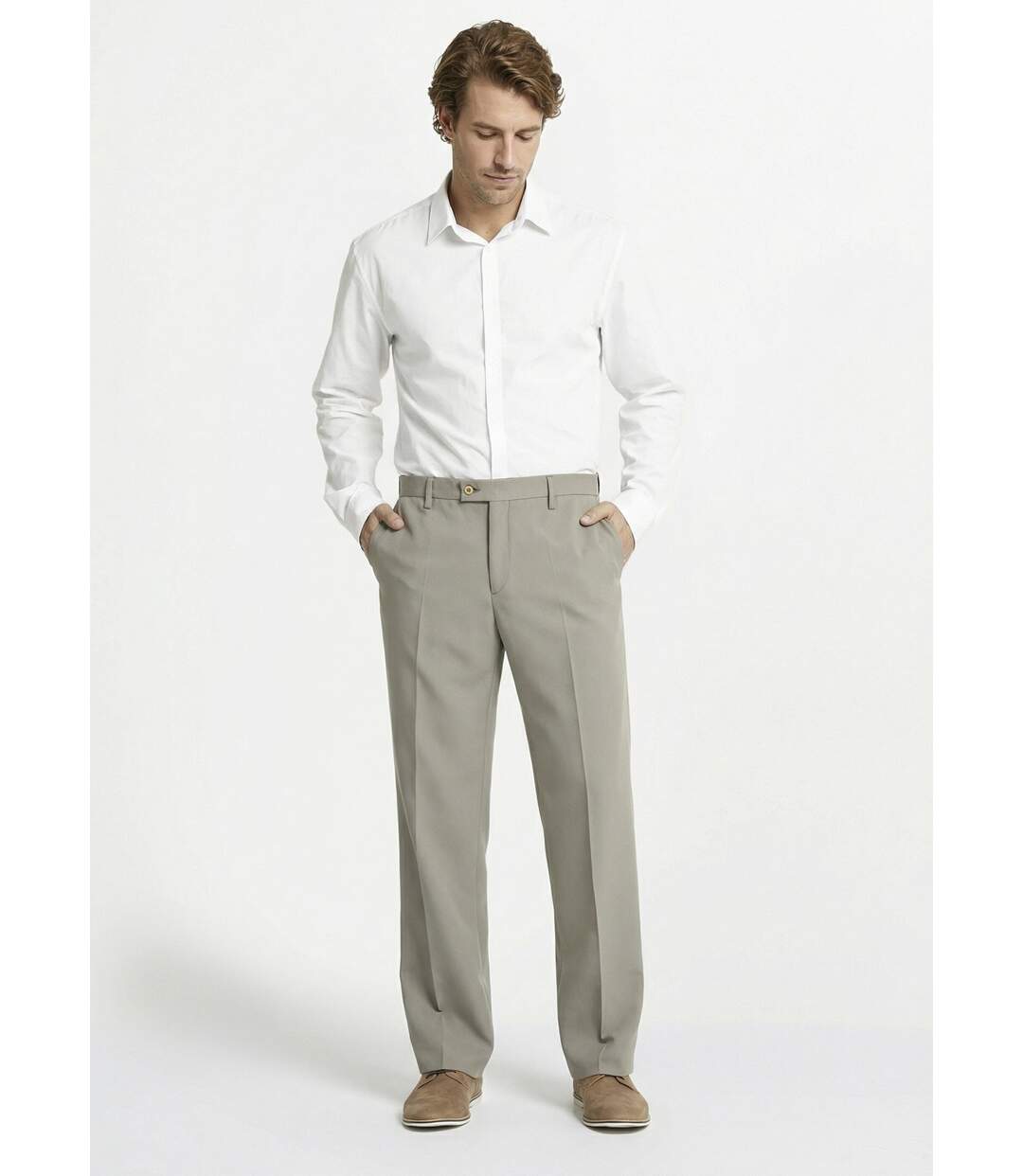 Pantalon ceinture ajustable invisible polyester-4